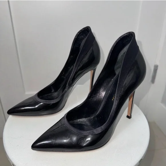 Gianvito Rossi Tuxedo 100mm Leather Pumps/7.5 - Picture 5 of 7